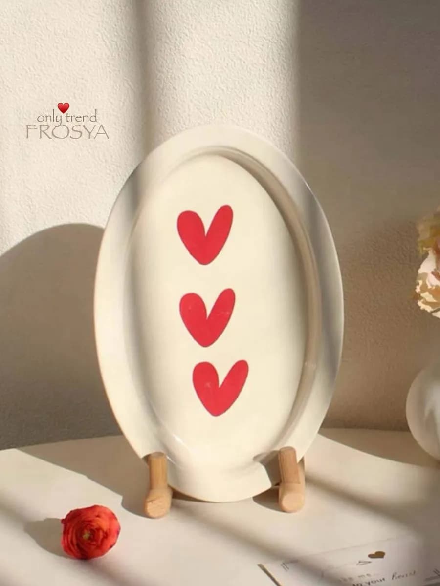 Тарелка с сердечками pinterest 23 см