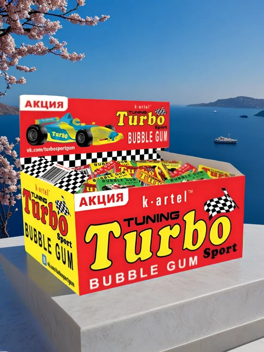 Жевательная резинка "TURBO" микс вкусов 100 шт