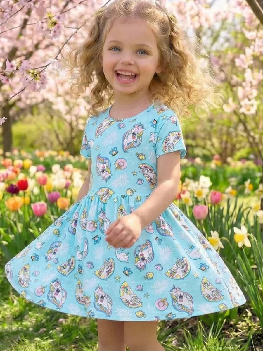 Трикотажное платье для девочки в сад и на прогулку сарафан