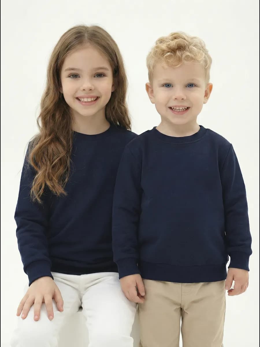 Свитшот детский худи без капюшона без начеса