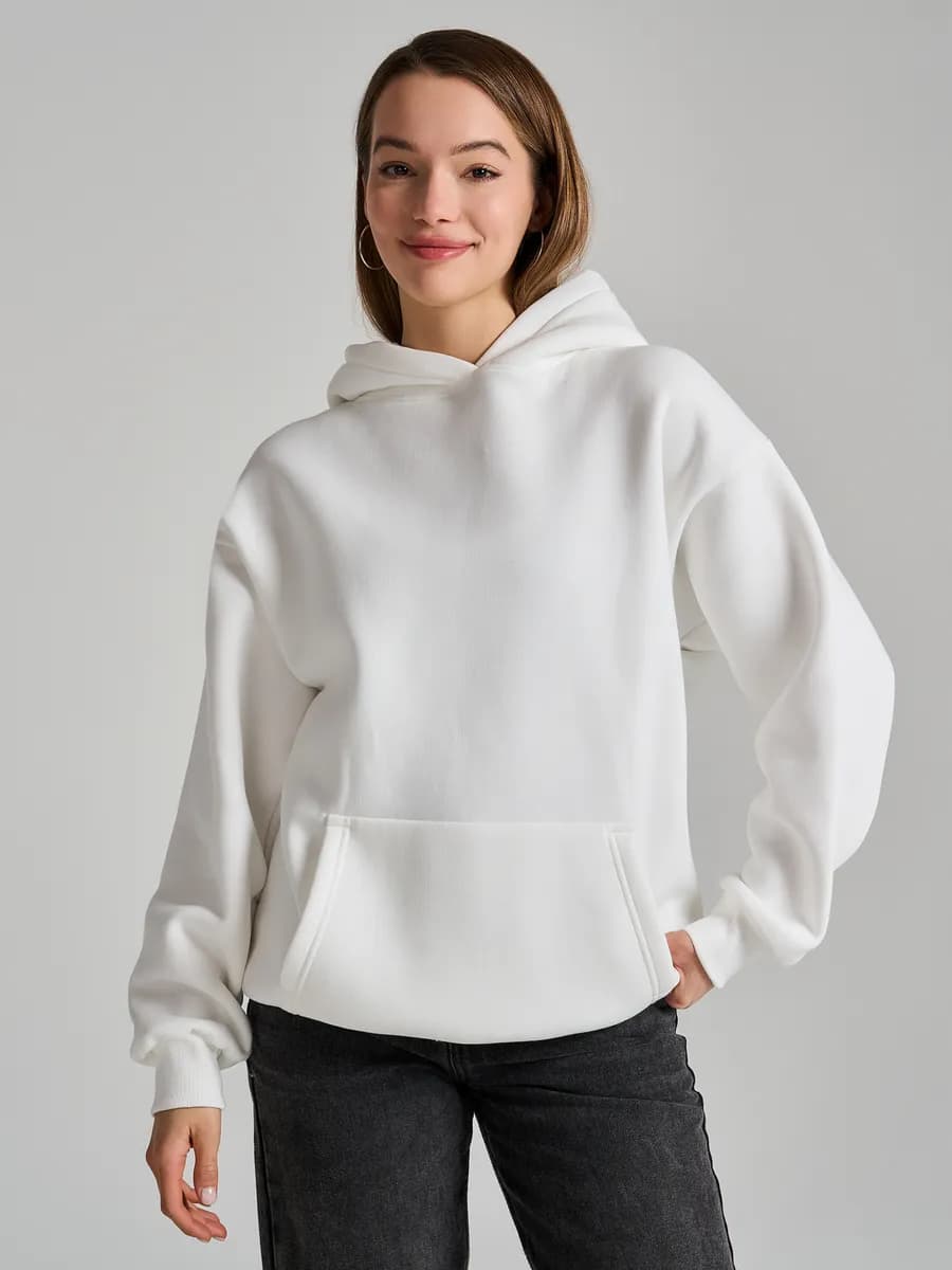 Худи оверсайз с капюшоном теплое с начёсом