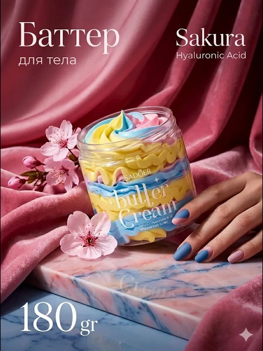 Крем для тела рук и ног увлажняющий 180 гр