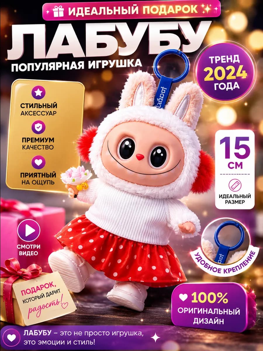 Игрушка сюрприз Лабубу Labubu для девочек брелок