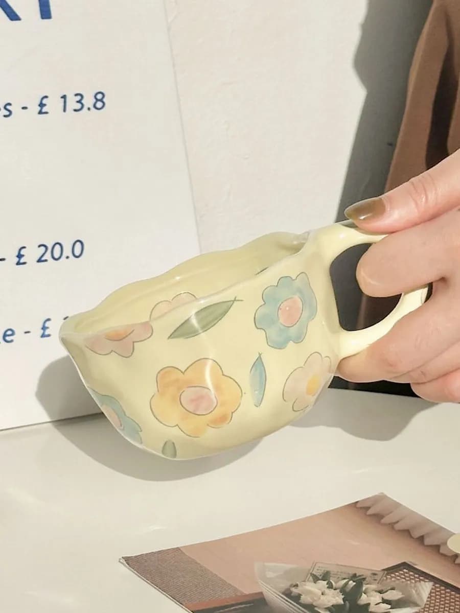 кружка для чая из глины ручной работы