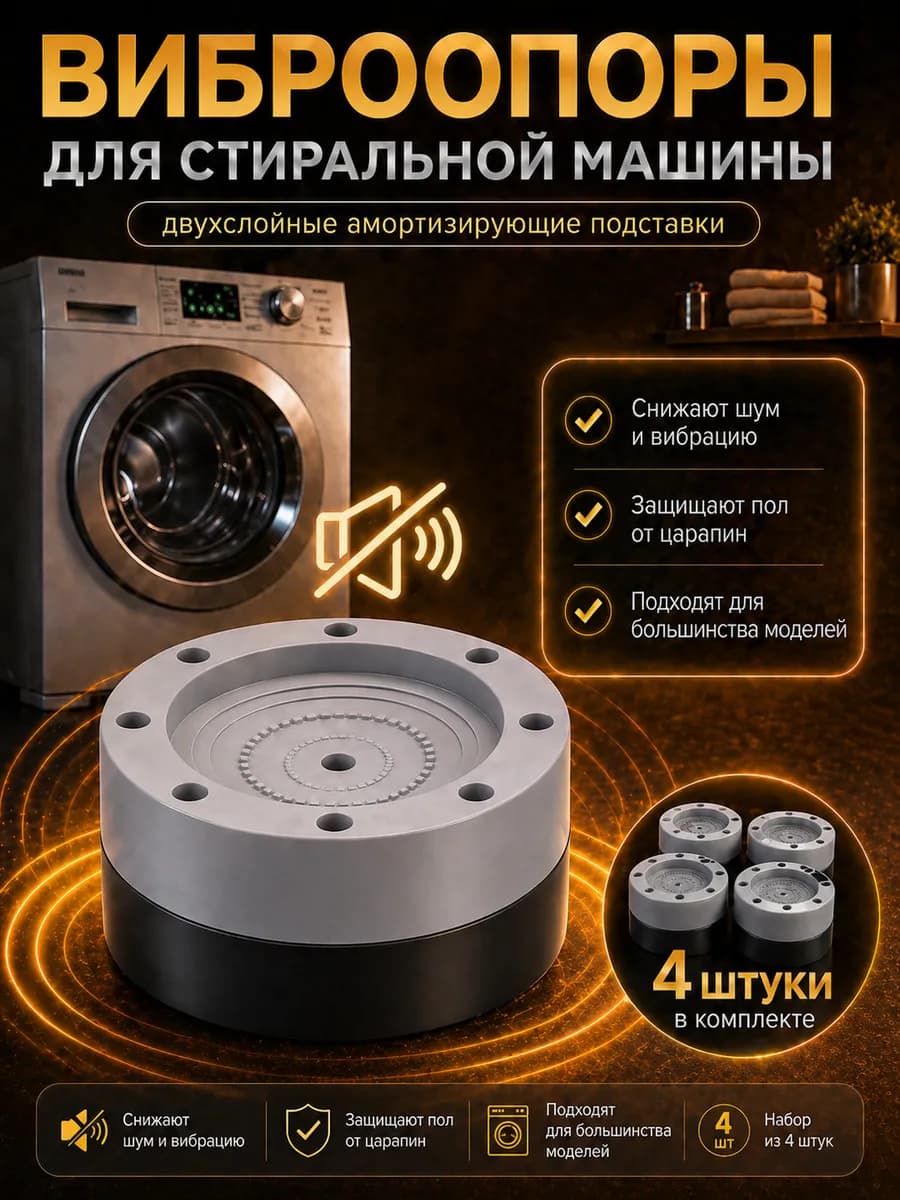 Антивибрационные подставки для стиральной машины 4 шт