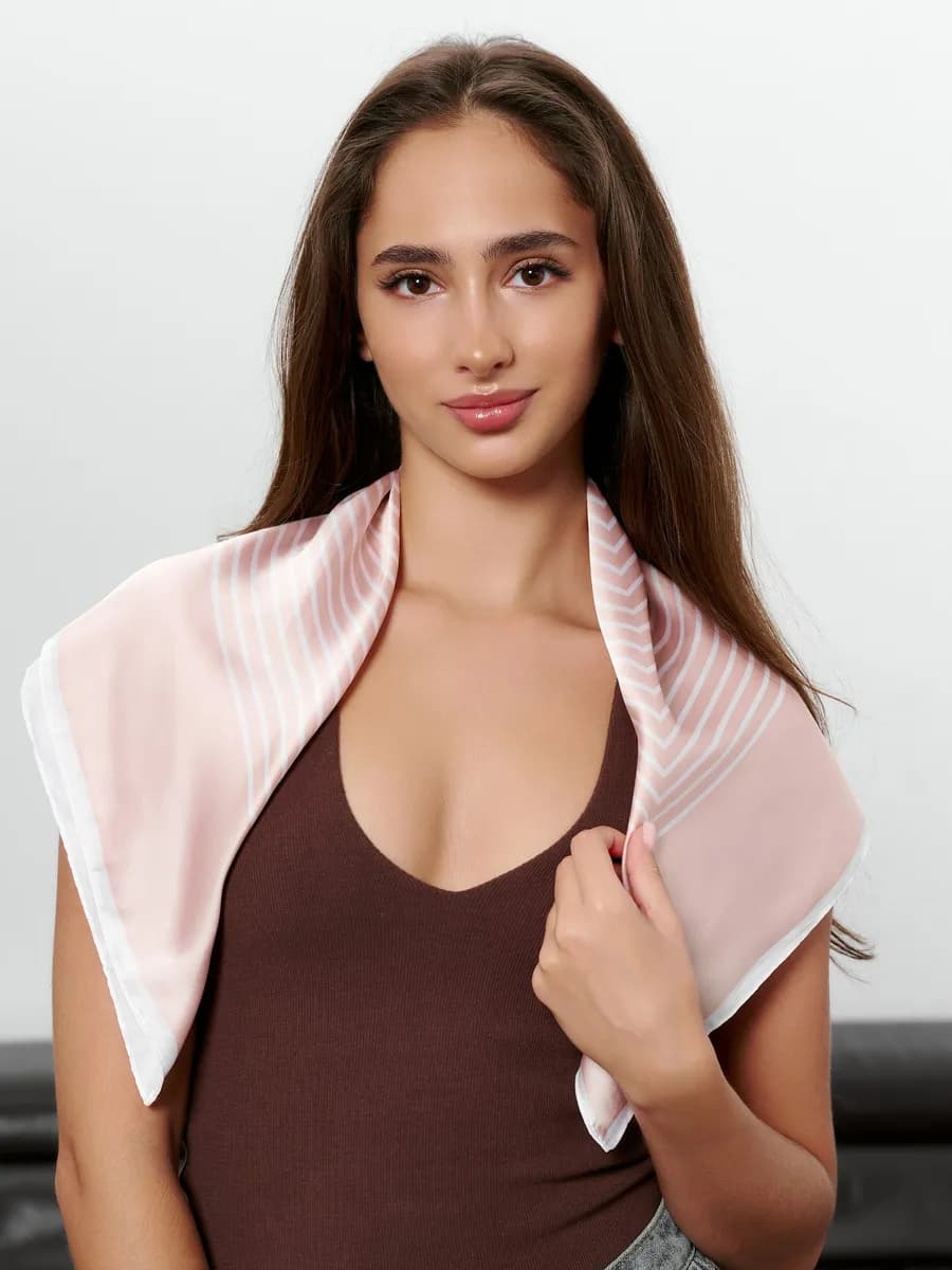 платок на голову шею и пояс шелковый косынка девочке зимняя