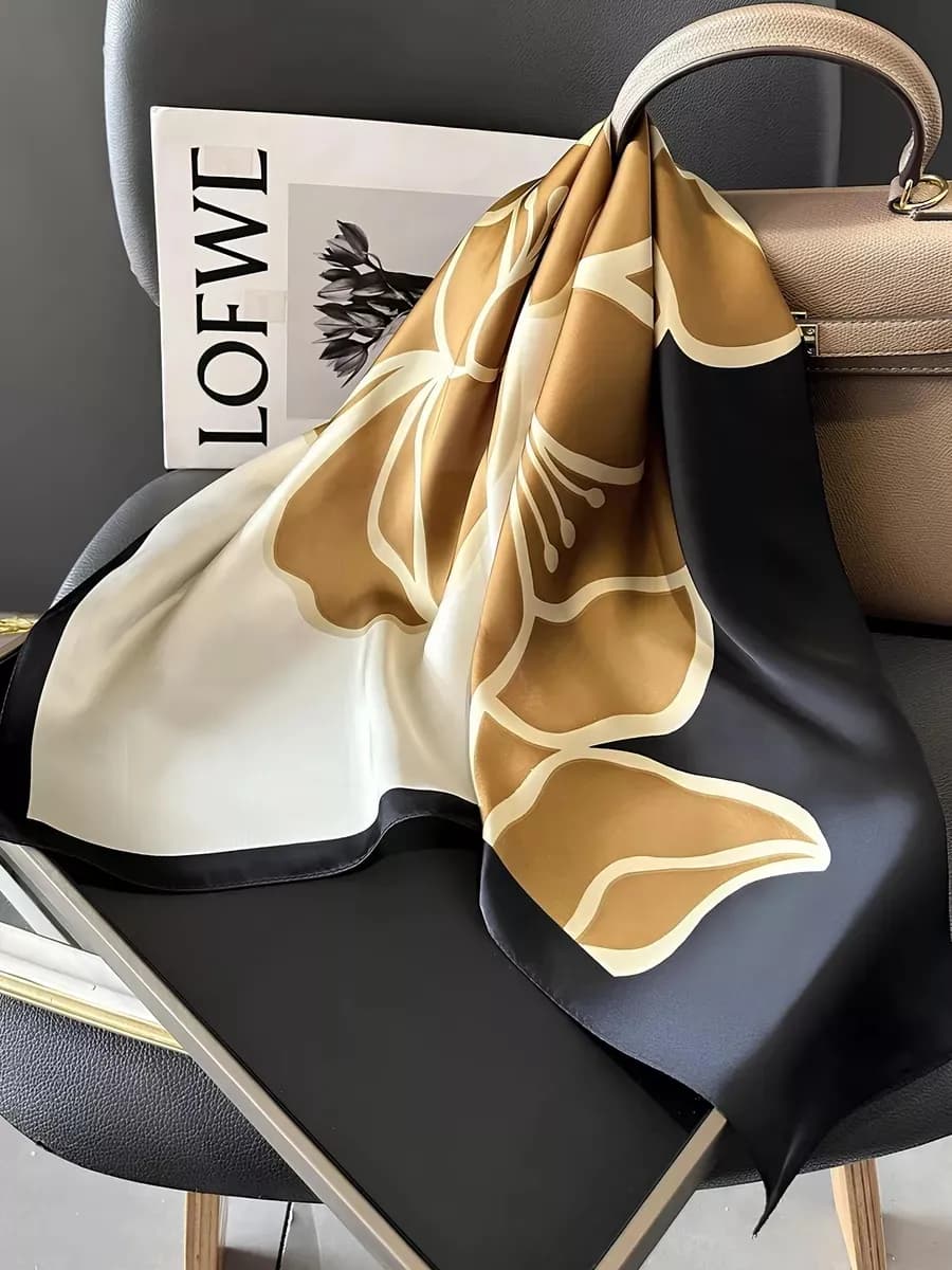 платок на голову шею и пояс шелковый косынка девочке зимняя