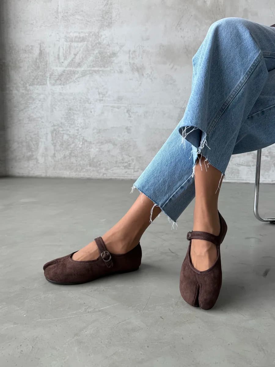 Балетки Tabi таби замшевые