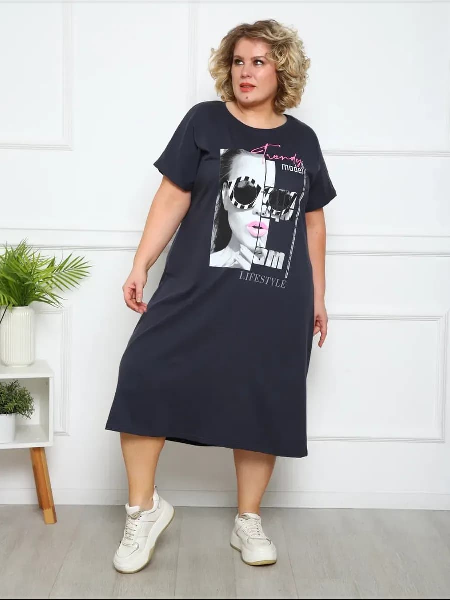 туника домашняя большого размера