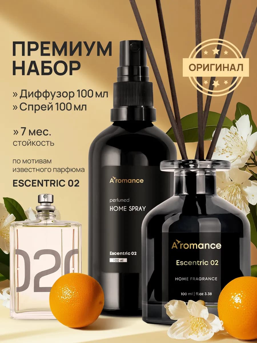 Набор Аромадиффузор + спрей Escentric 02