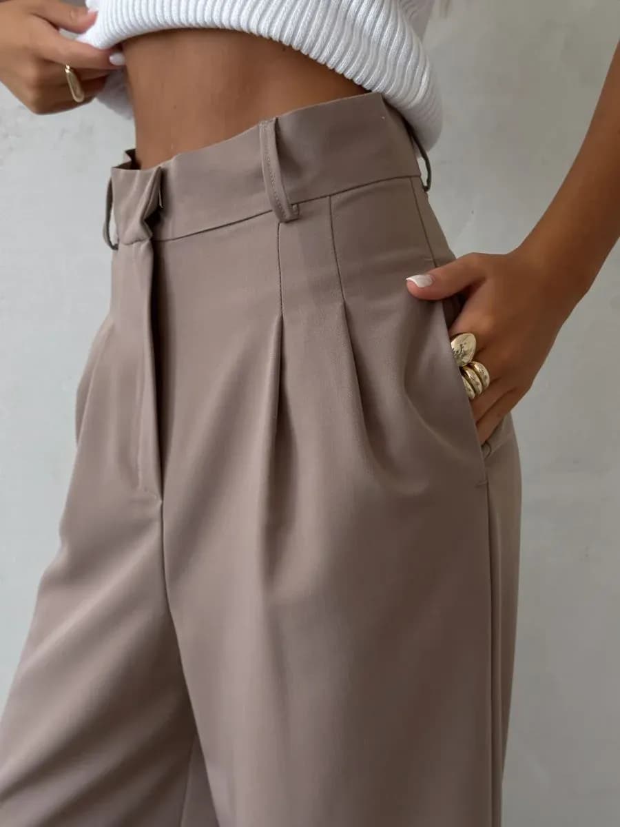 Брюки классические палаццо широкие