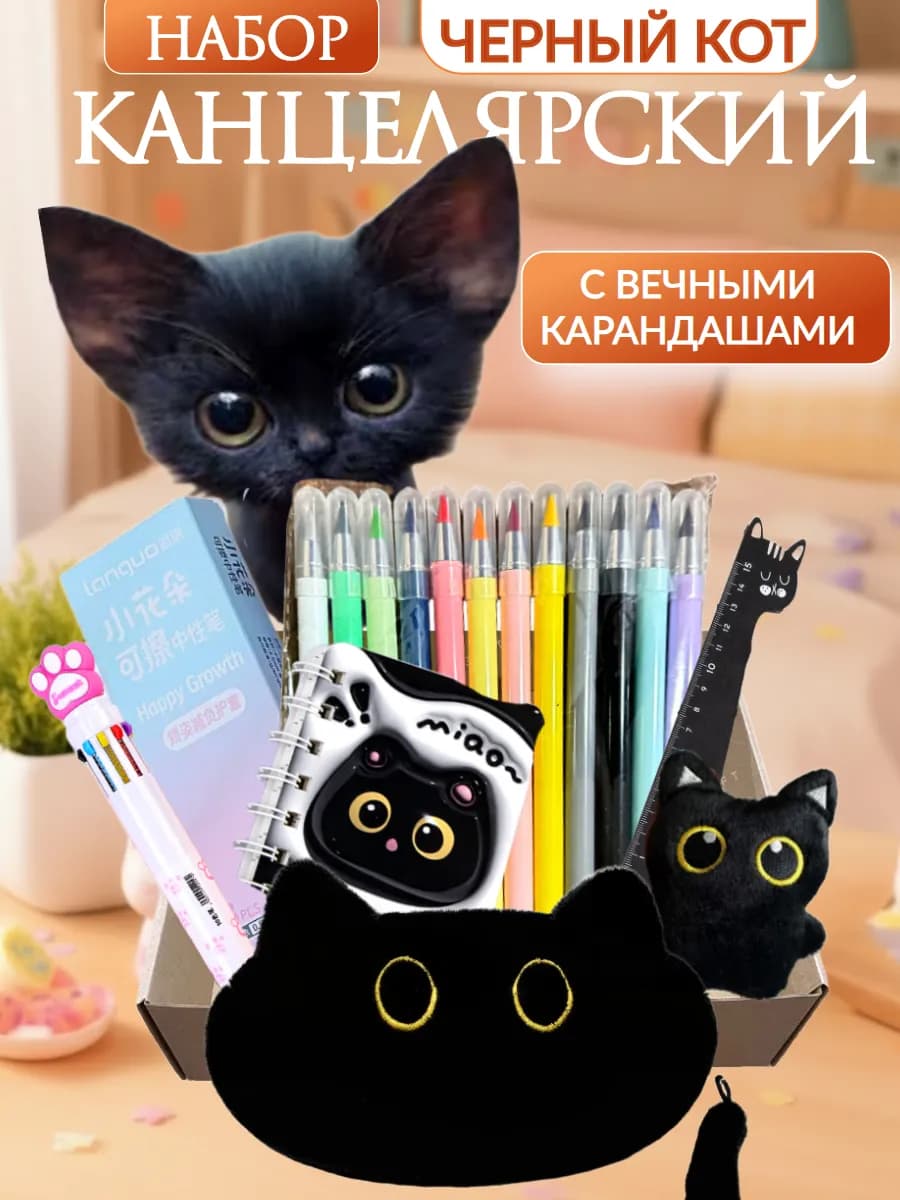 Канцелярский набор Кот подарочный