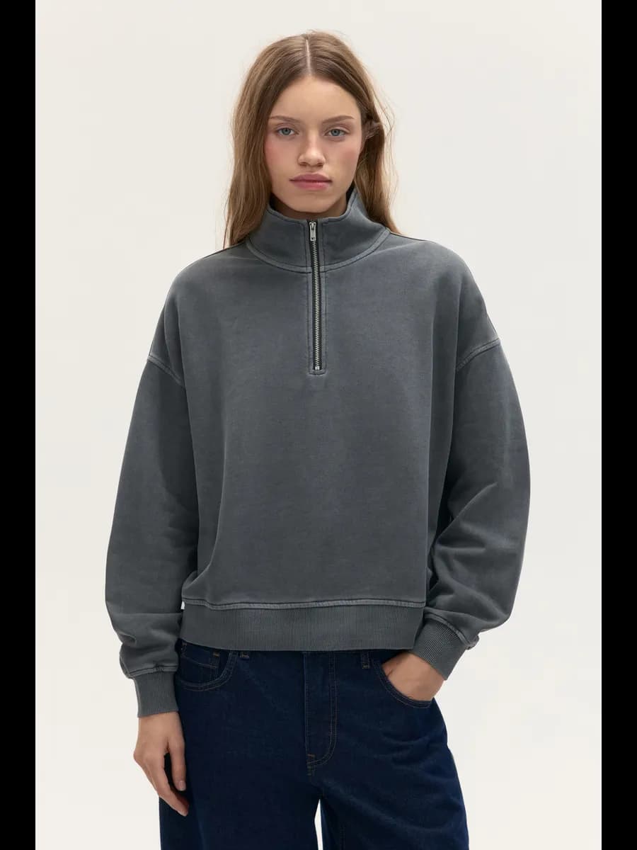 Толстовка базовая полузамок из футера - фото 1