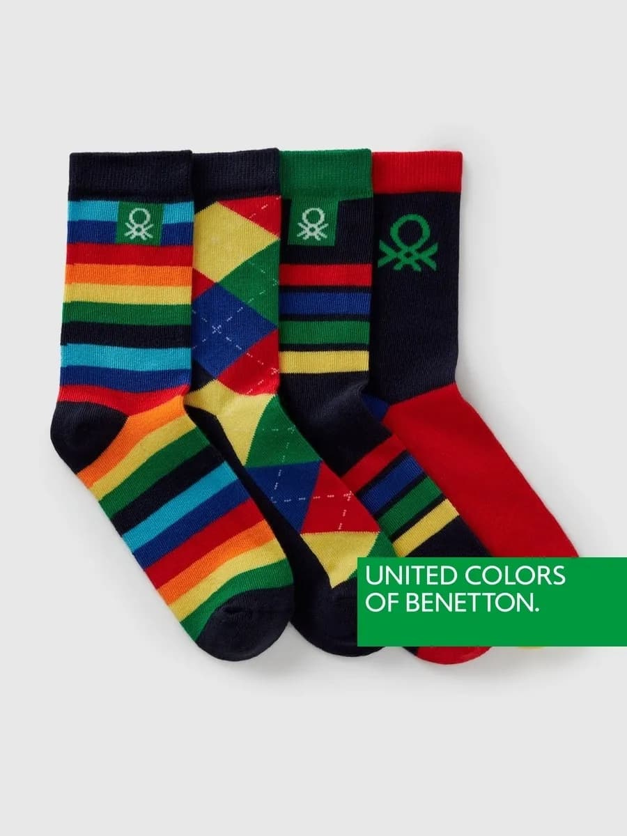 Набор из 4х пар высоких носков с принтом - фото 1