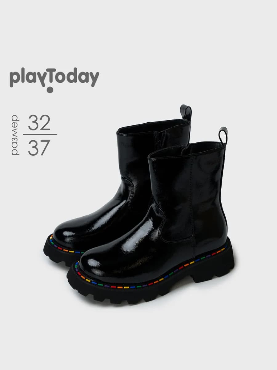 Ботинки подростковые демисезонные на молнии с подкладкой