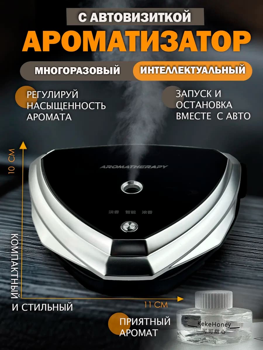Автоматический ароматизатор в машину подарок с визиткой
