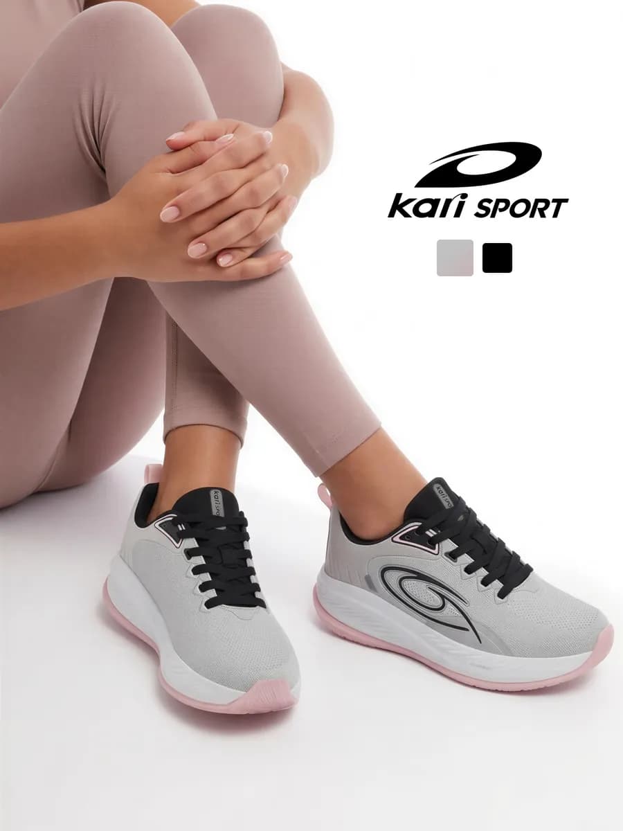 Кроссовки женские серые спортивные для бега дышащие летние