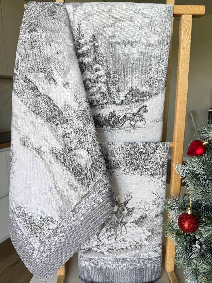 Полотенце на Новый год 2026. Подарочный комплект 3шт