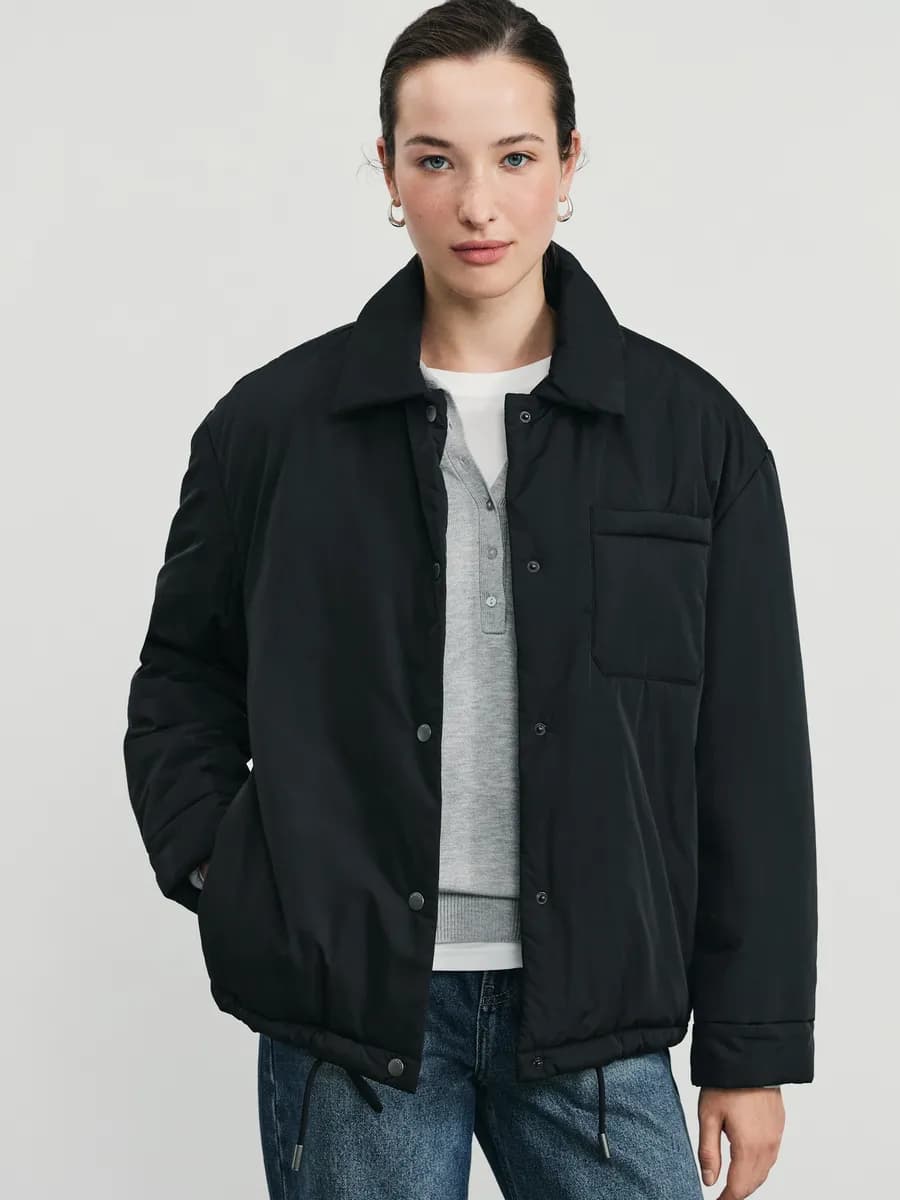 Куртка демисезонная на кнопках без капюшона