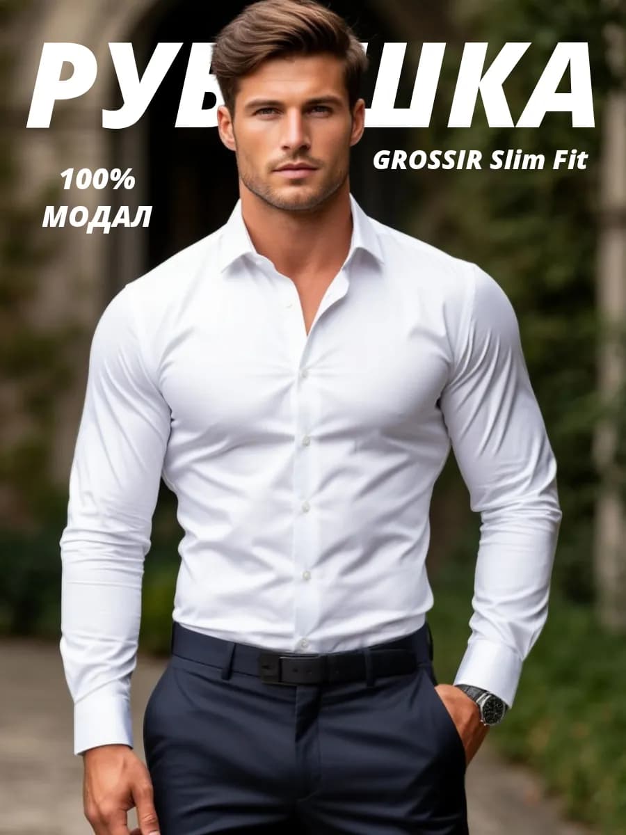 Рубашка с длинным рукавом хлопок