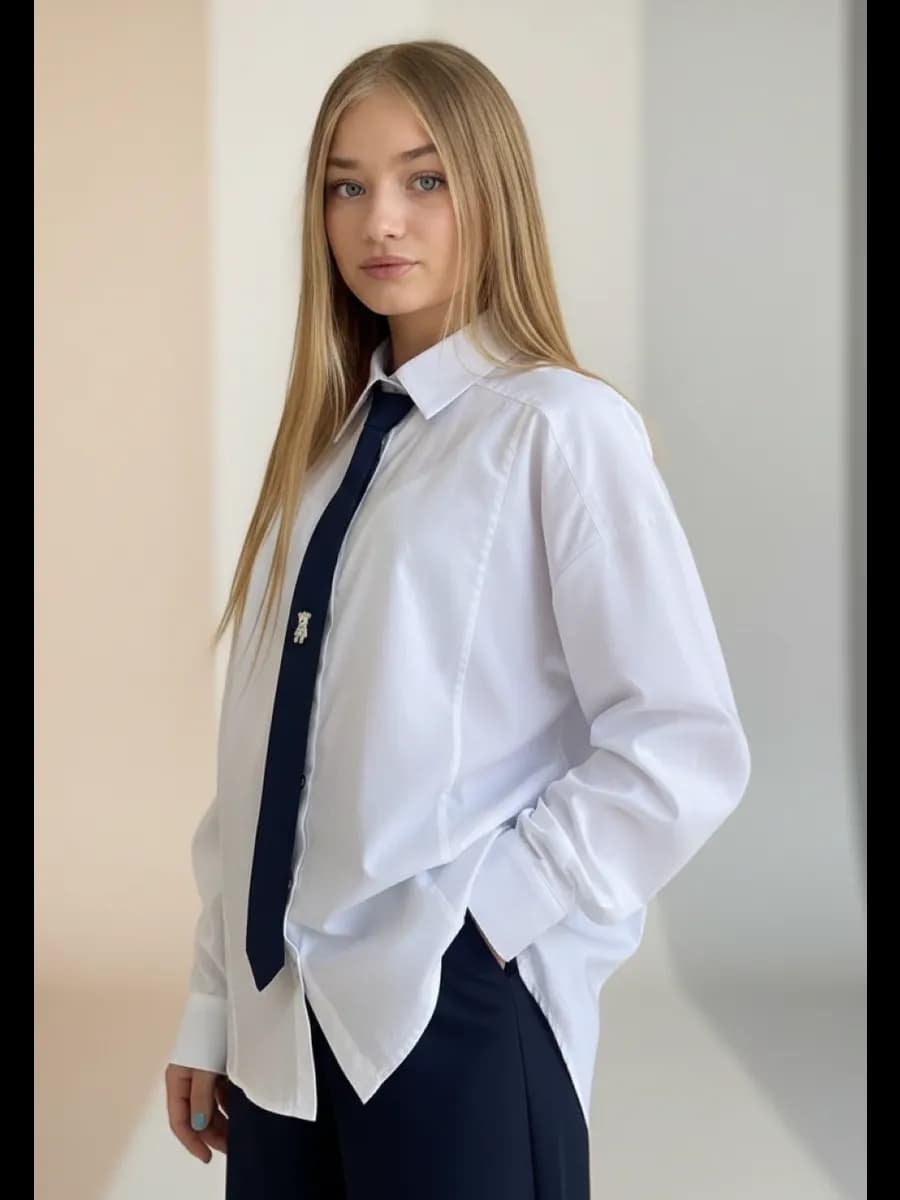 Рубашка школьная с галстуком