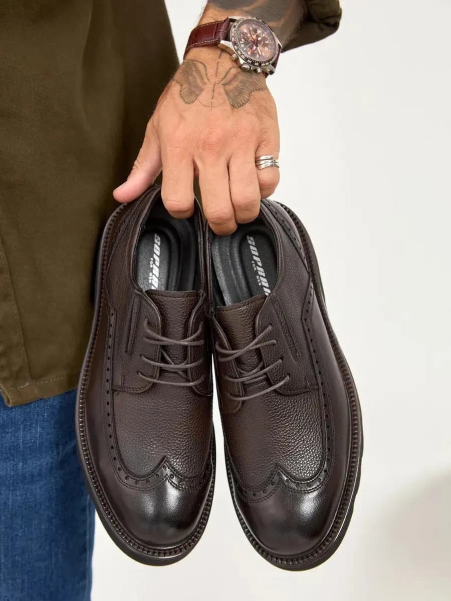 Кожаные лоферы на платформе