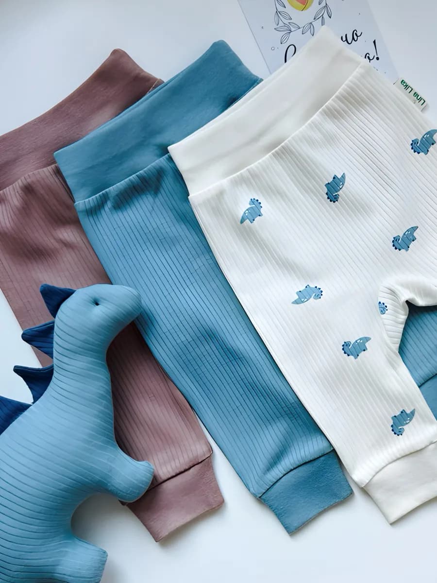 Ползунки штанишки для новорожденных малышей набор 3 штуки