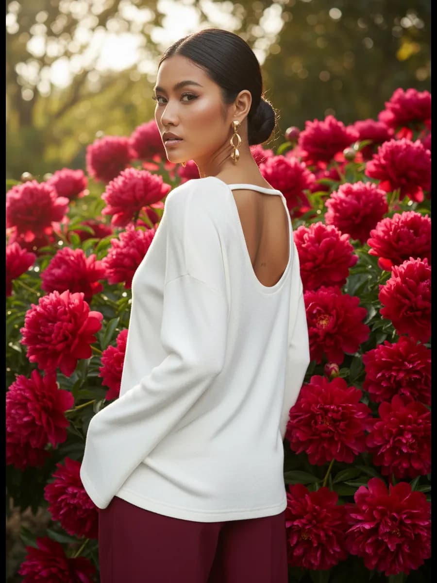 Джемпер тонкий оверсайз нарядный с длинным рукавом стильный