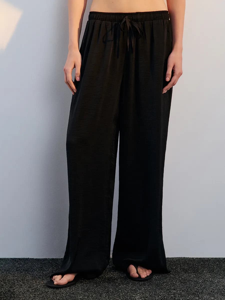 Брюки домашние атласные