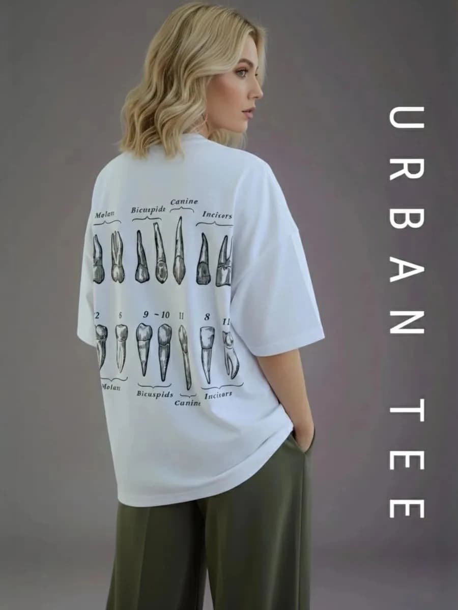 Футболка оверсайз для стоматолога