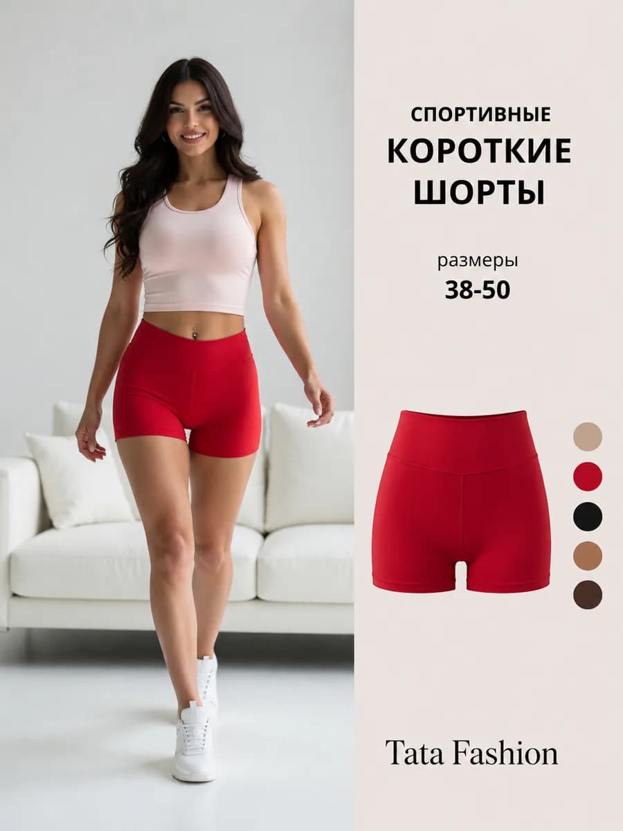 Шорты спортивные короткие для фитнеса и танцев