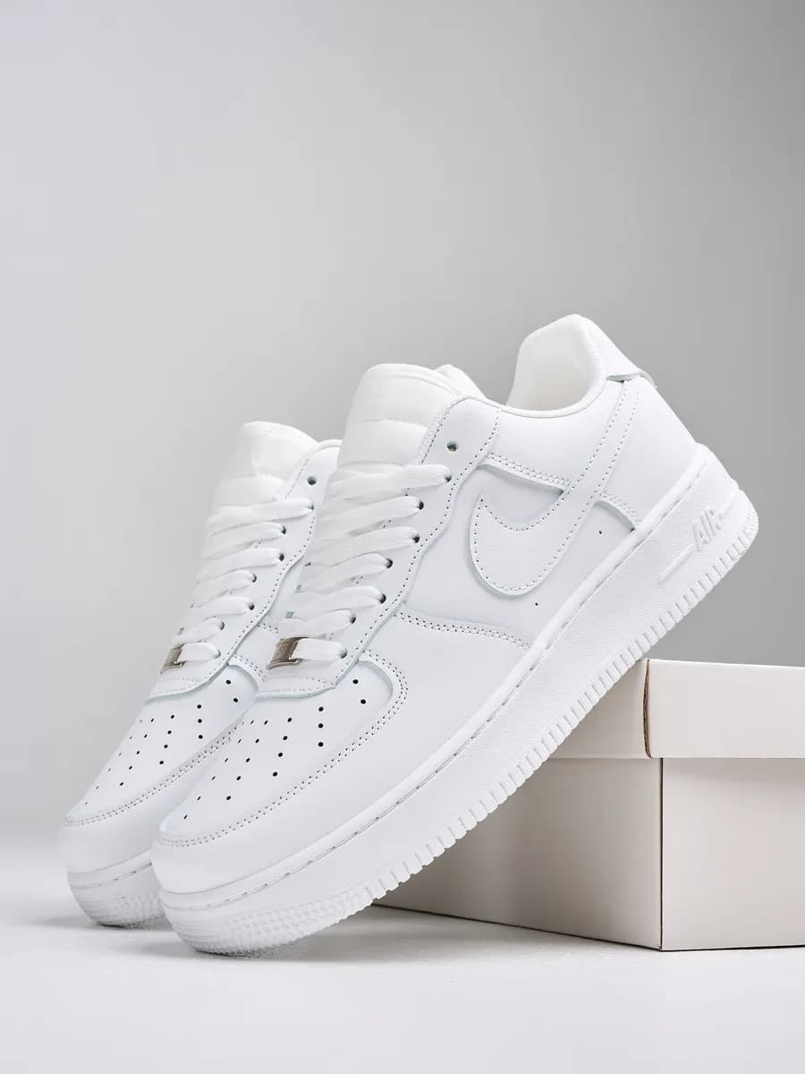 Кроссовки air force 1 белые форсы кеды для школы