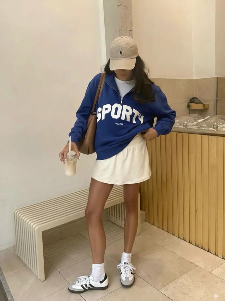 Свитшот оверсайз на молнии полузамок