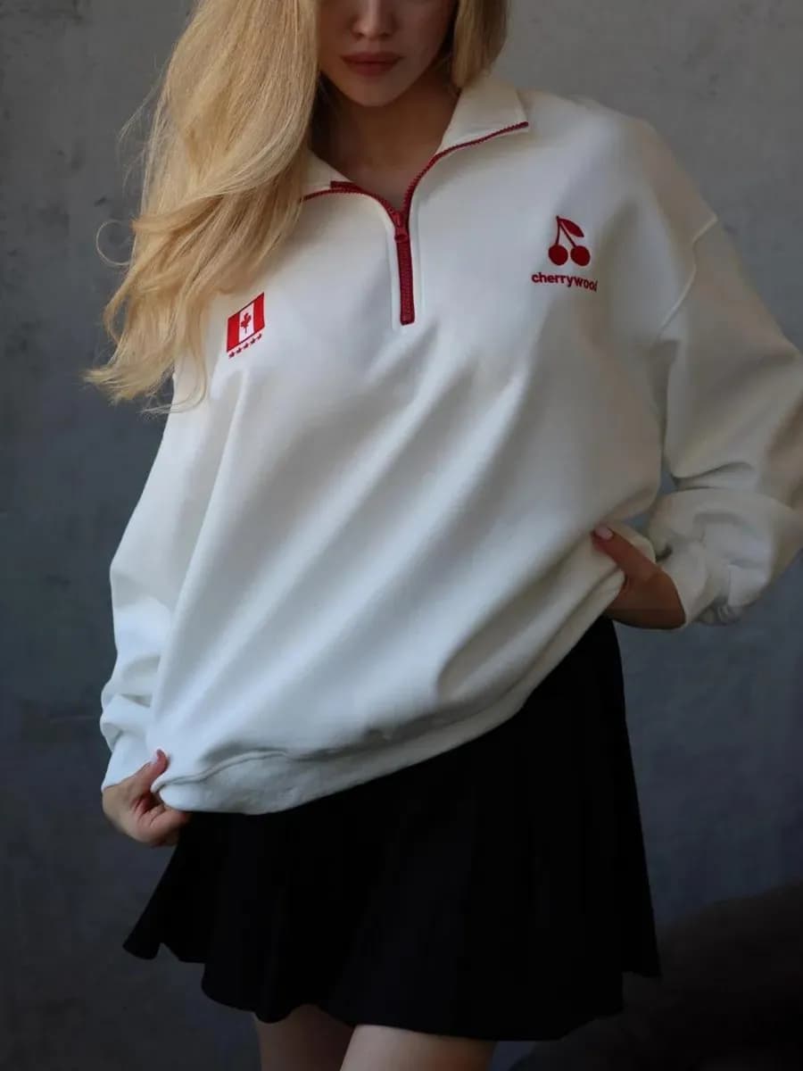 Свитшот оверсайз без начеса