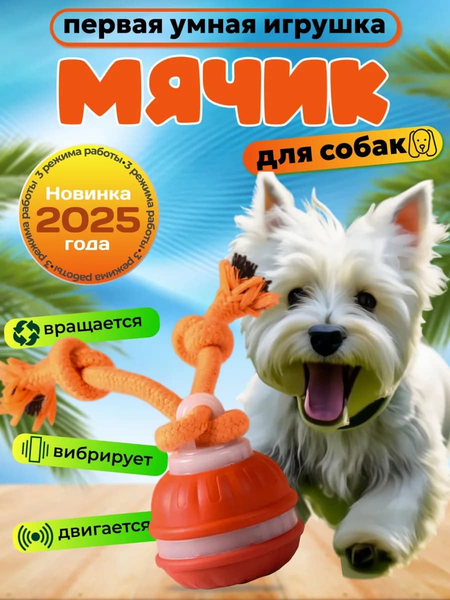 Интерактивная игрушка для собак умный мяч