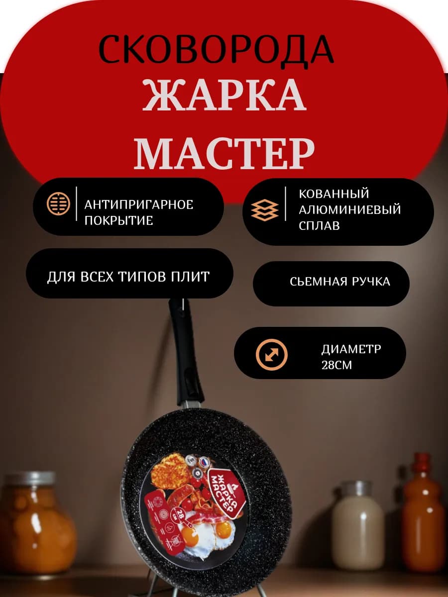 Сковорода 28 см антипригарная