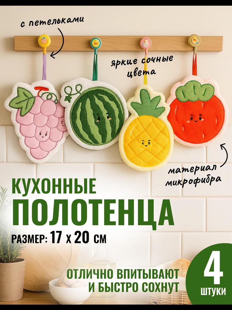 Кухонные прихватки набор фрукты