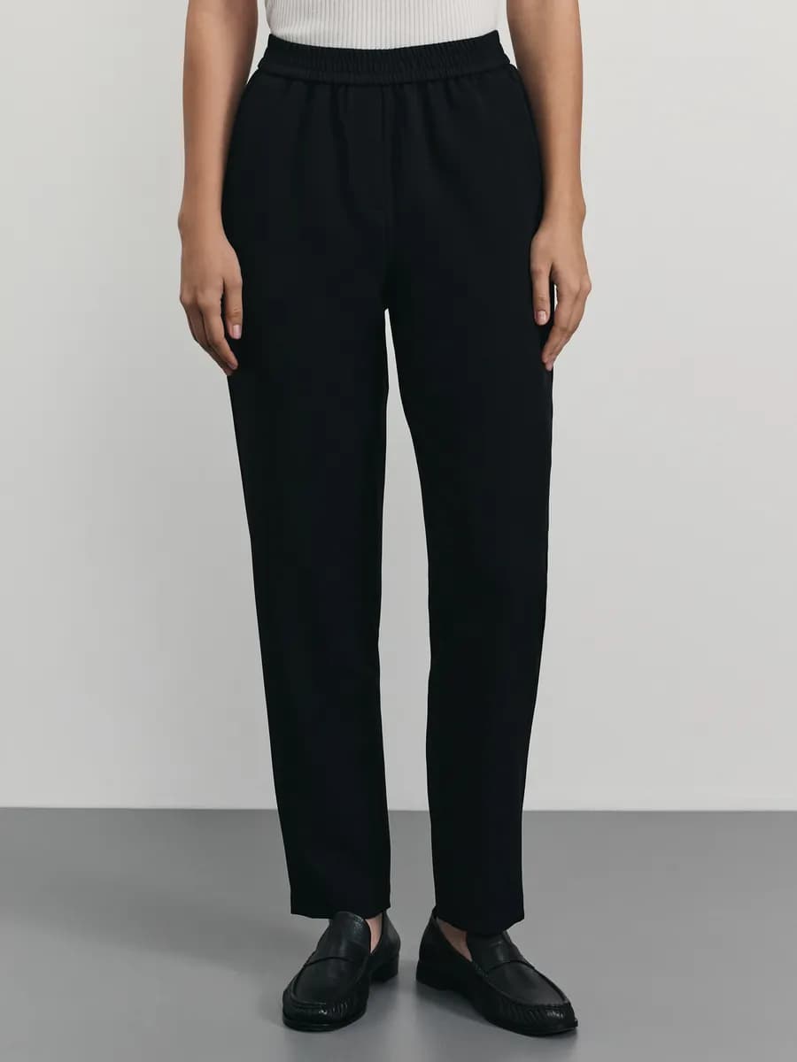 Брюки зауженные демисезонные из полиэстера