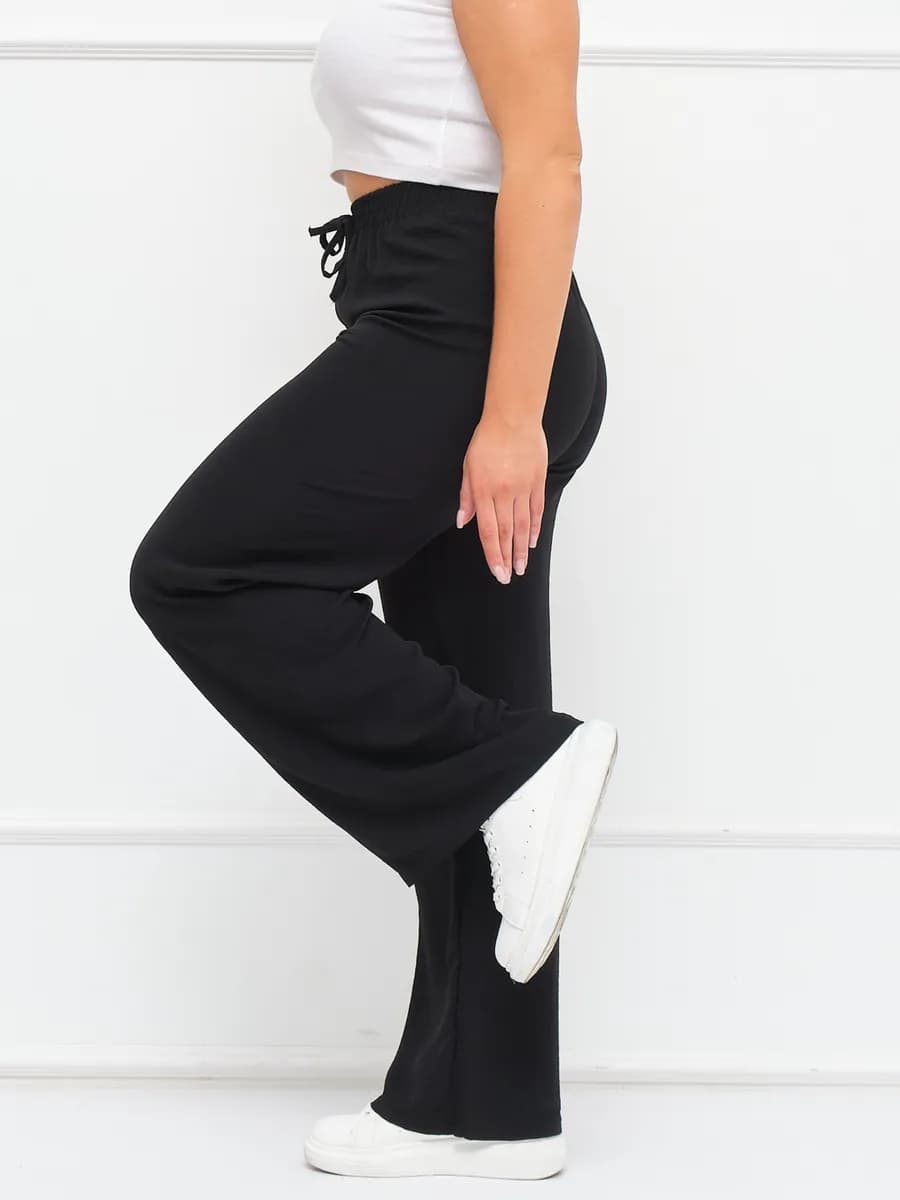 Свободные домашние брюки палаццо больших размеров