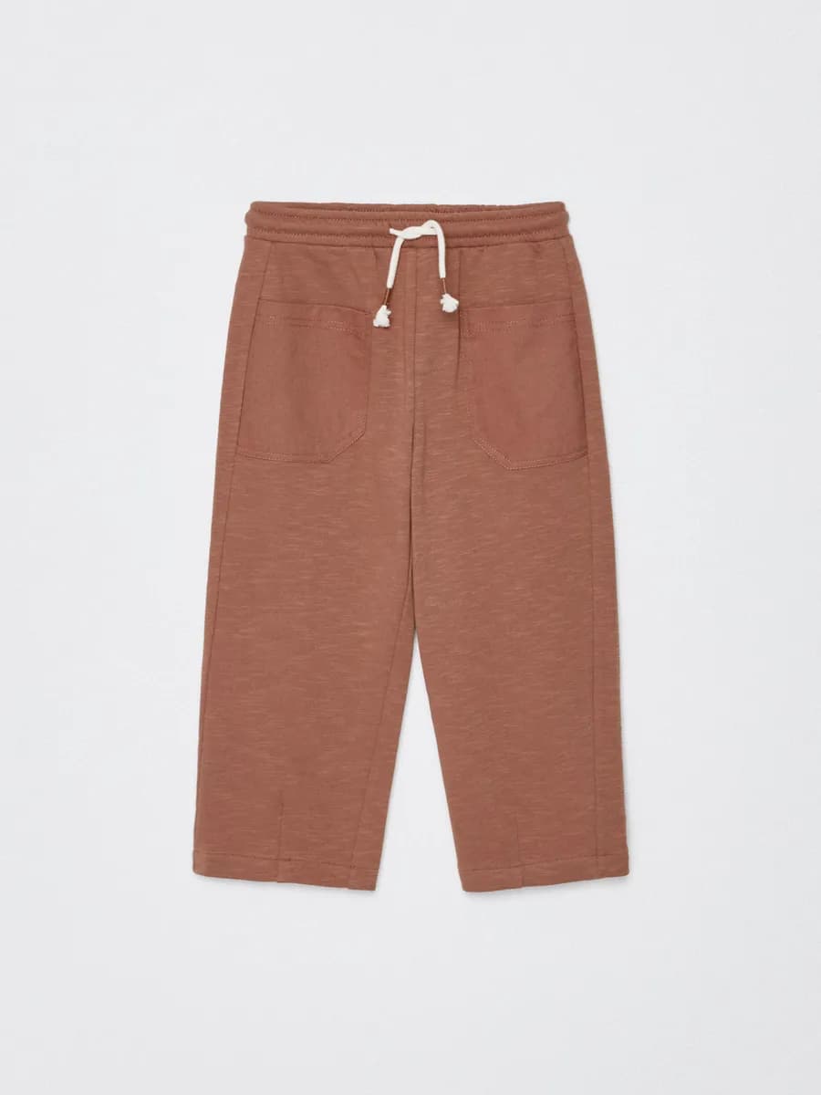 Брюки трикотажные на резинке с карманами