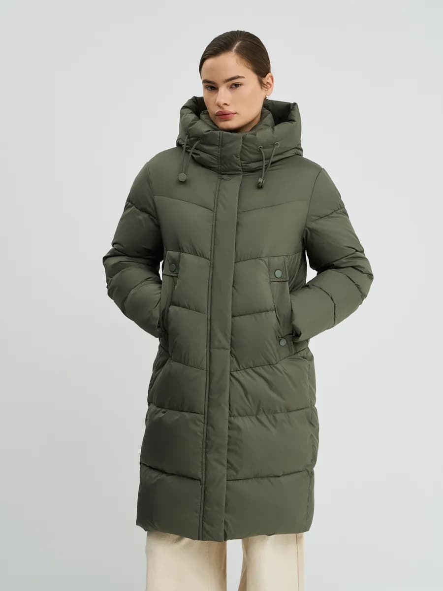 Пуховик зимний с капюшоном