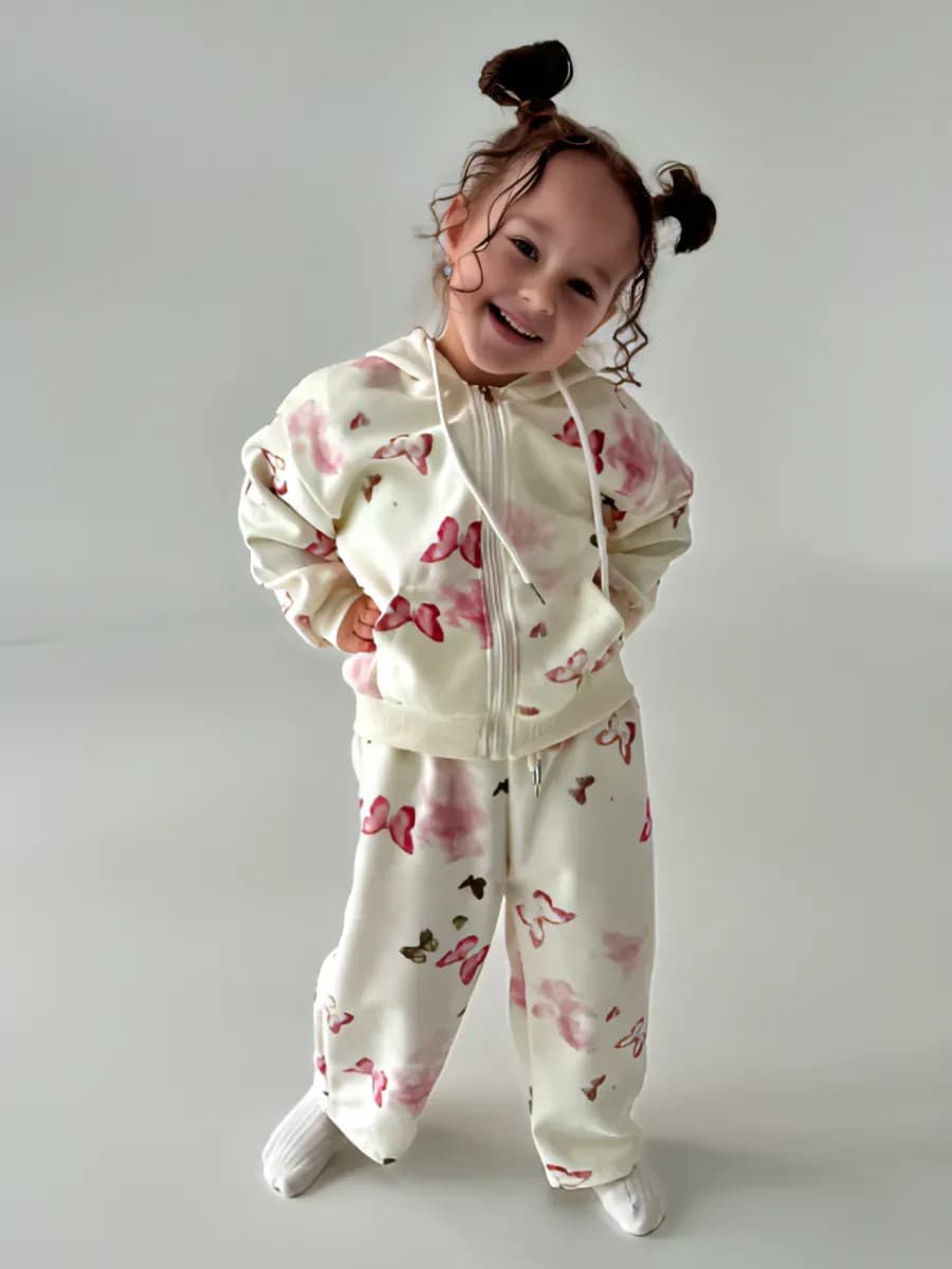 Костюм детский нарядный двойка с капюшоном - фото 1