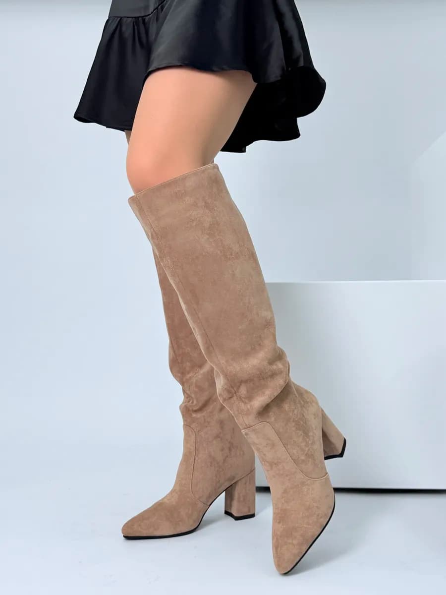 Сапоги замшевые классические