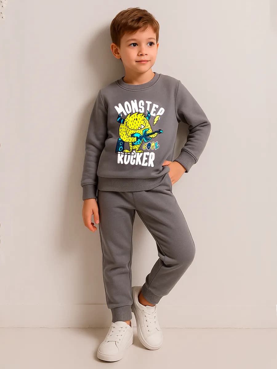 Спортивный костюм для мальчика теплый без начеса