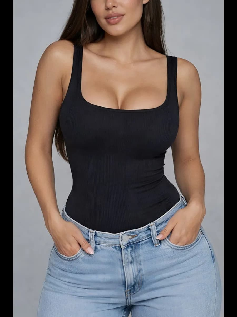 Боди в рубчик утягивающее