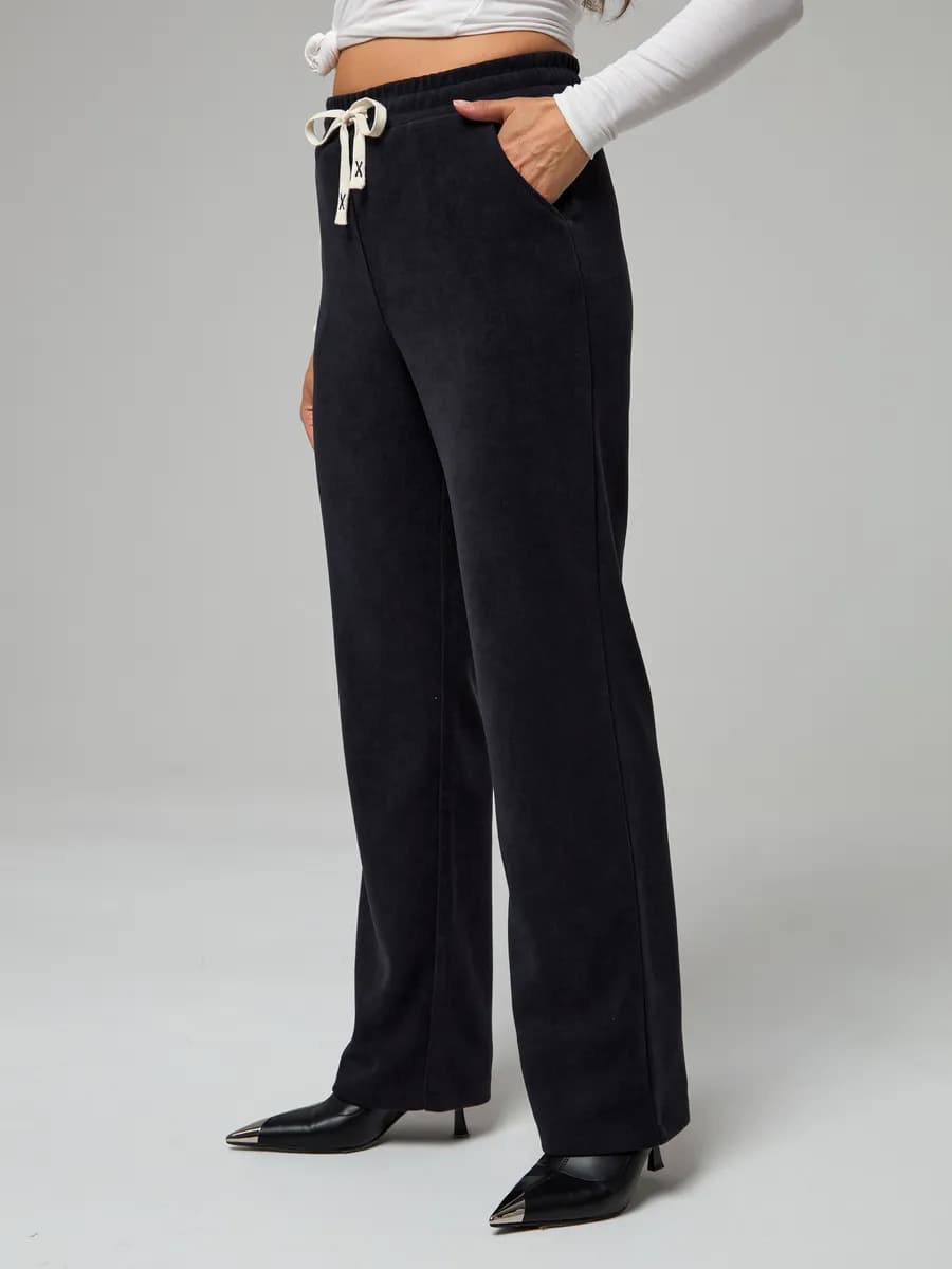 Брюки вельветовые женские на резинке осенние