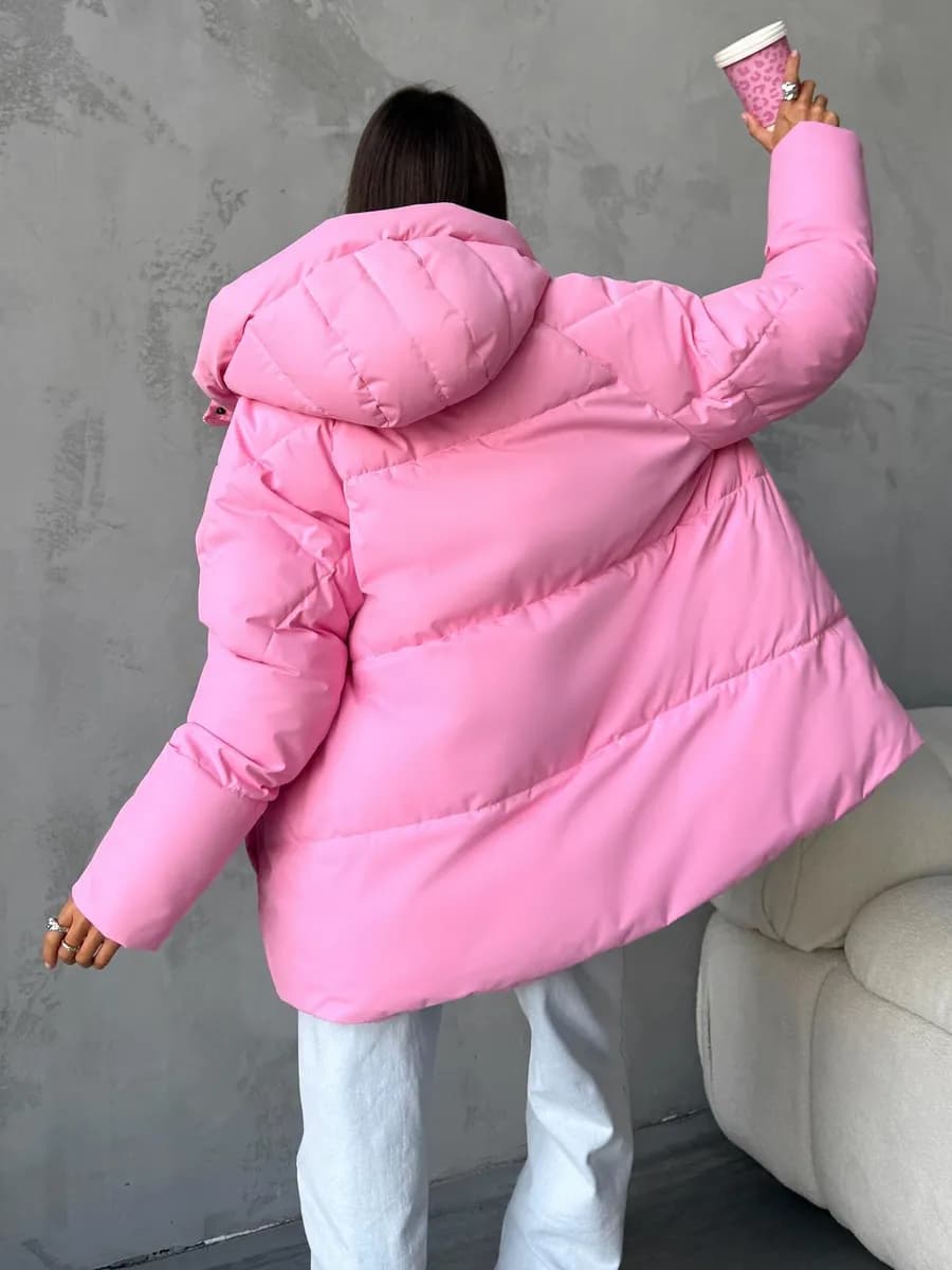 Куртка зимняя короткая с капюшоном