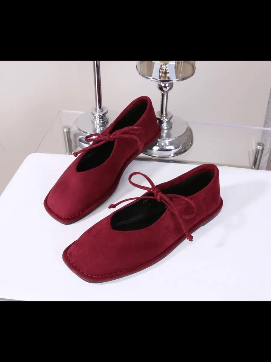 туфли балетки с квадратным носом