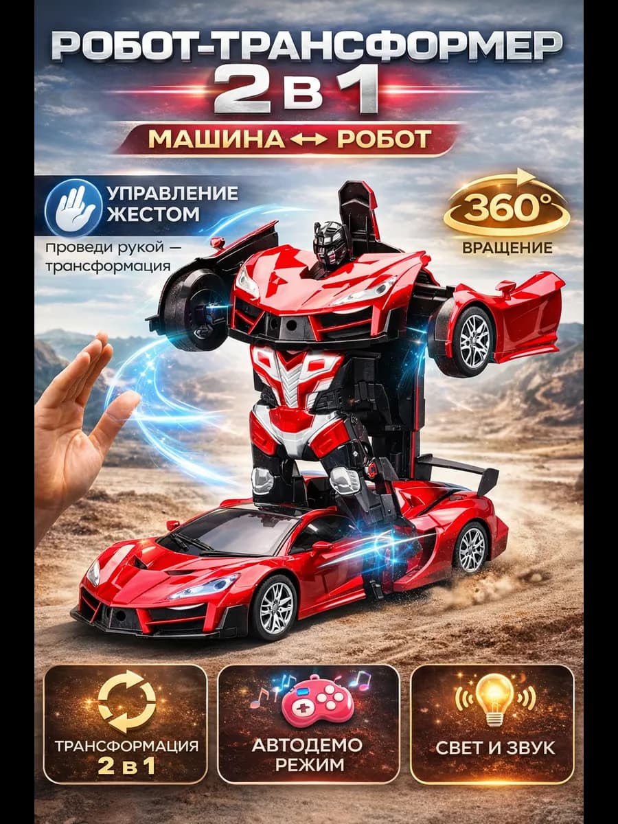 Машинка трансформер на пульте управления