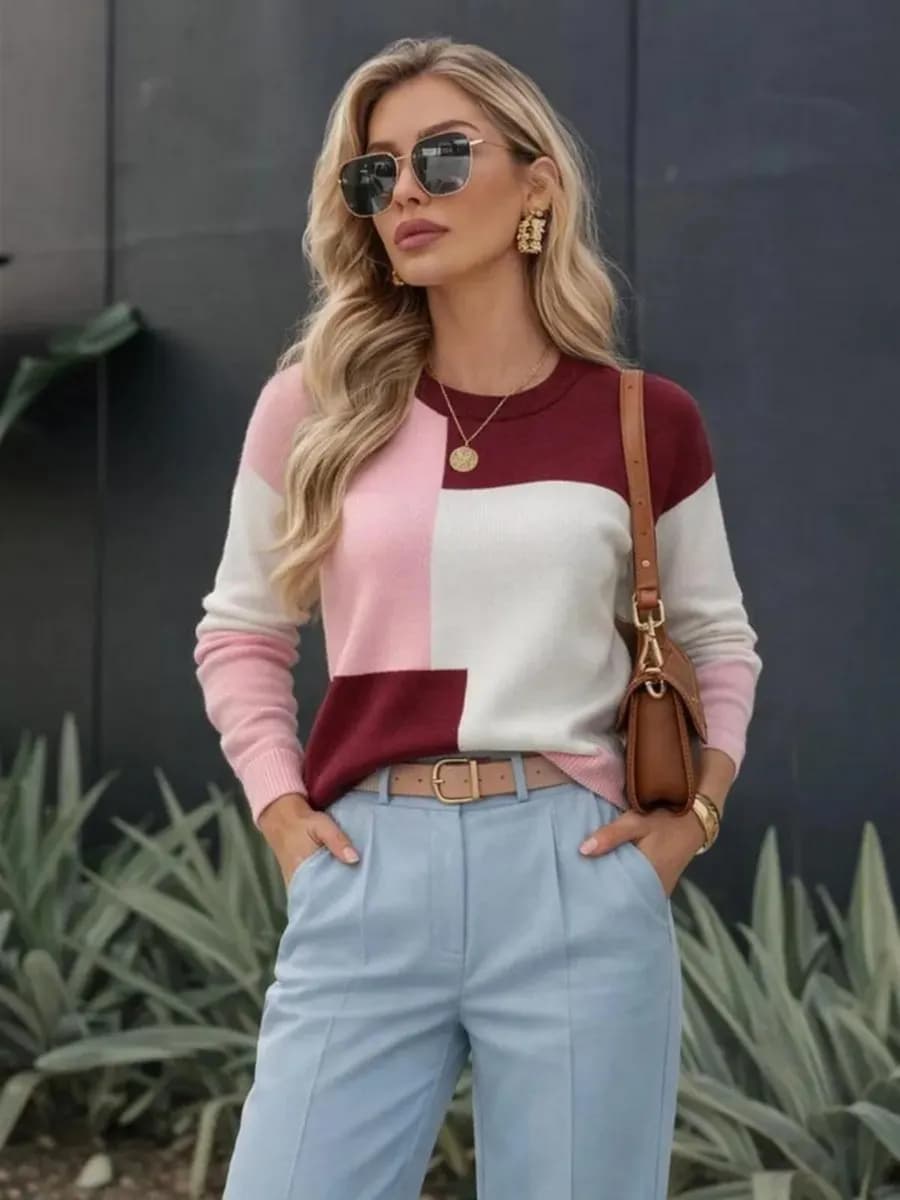 Тонкий джемпер свитер оверсайз теплый